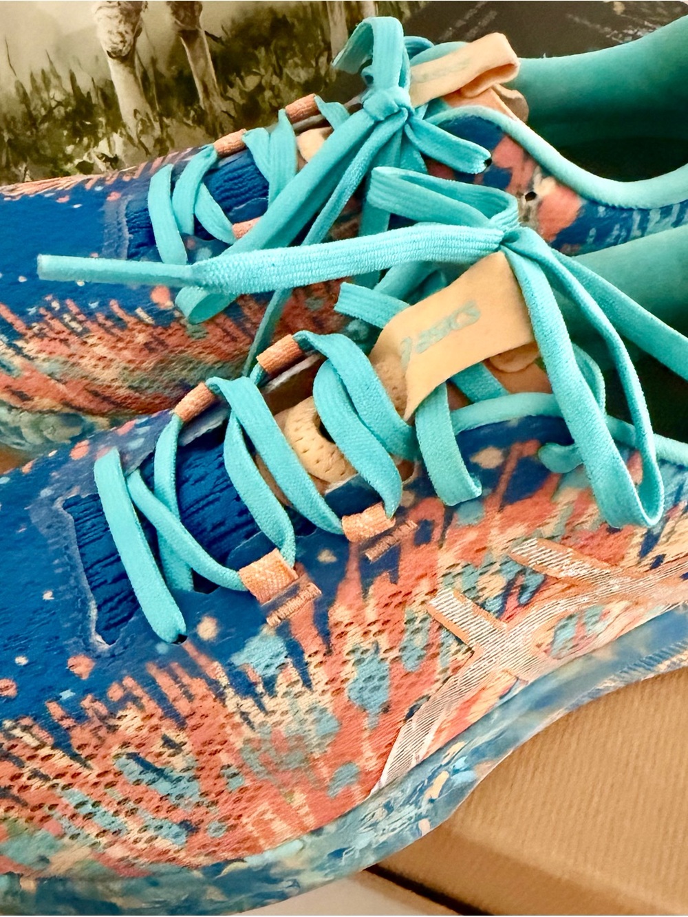 Asics Noosa Tri 16 blue/ coral size 8.5 - Picture 2 of 3